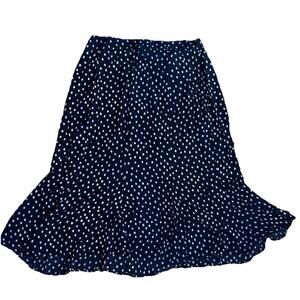 Vintage 90’s Carole Little Polka Dot Midi Skirt Sz 16 Whimsigoth Boho Retro